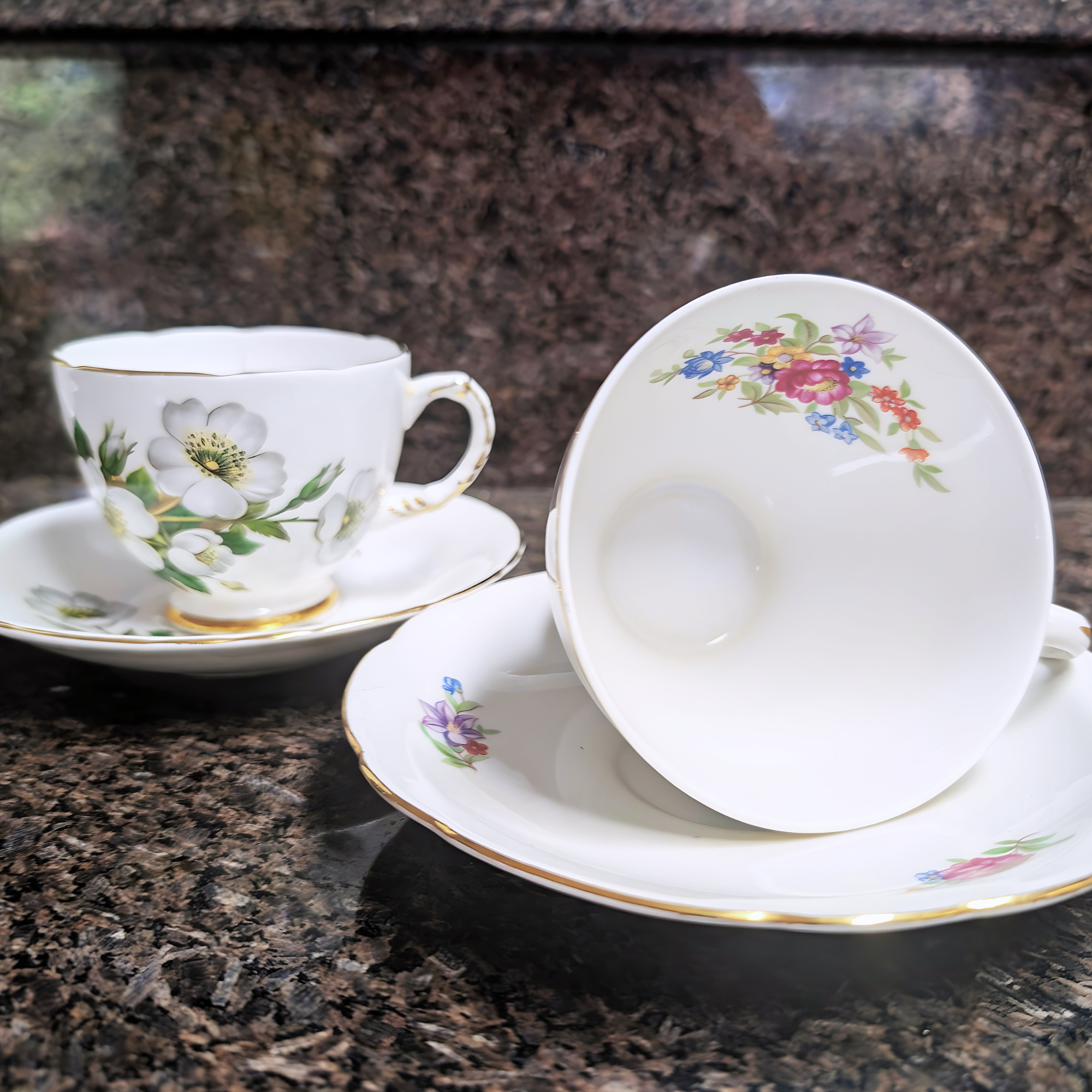 Variety of Cup and Saucers